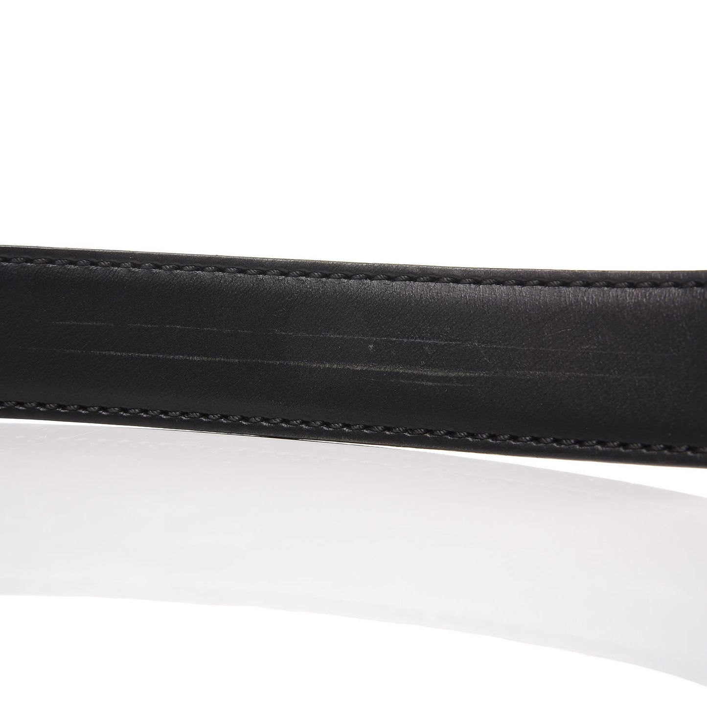 Coated Canvas Enamel Granite Monster Eyes Buckle Belt Black Multicolor