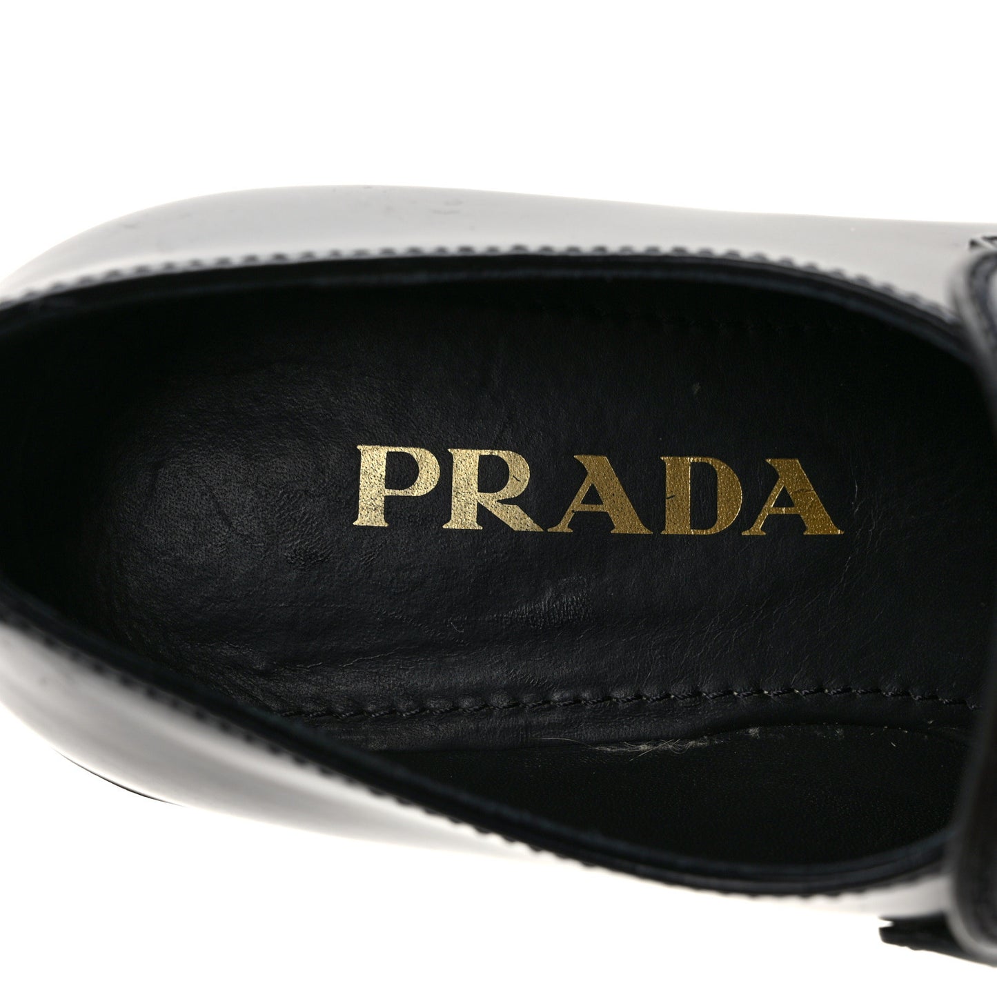 Spazzolato Metal Triangle Logo 50mm Loafers 35.5 Black