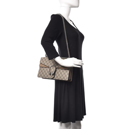 Gucci GG Supreme Monogram Small Dionysus Shoulder Bag Taupe 2 of 14