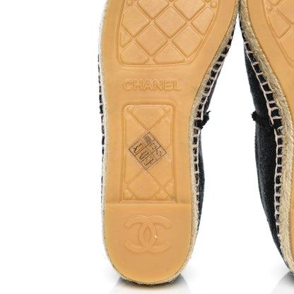 Chanel Linen CC Espadrilles 36 Black 6 of 9