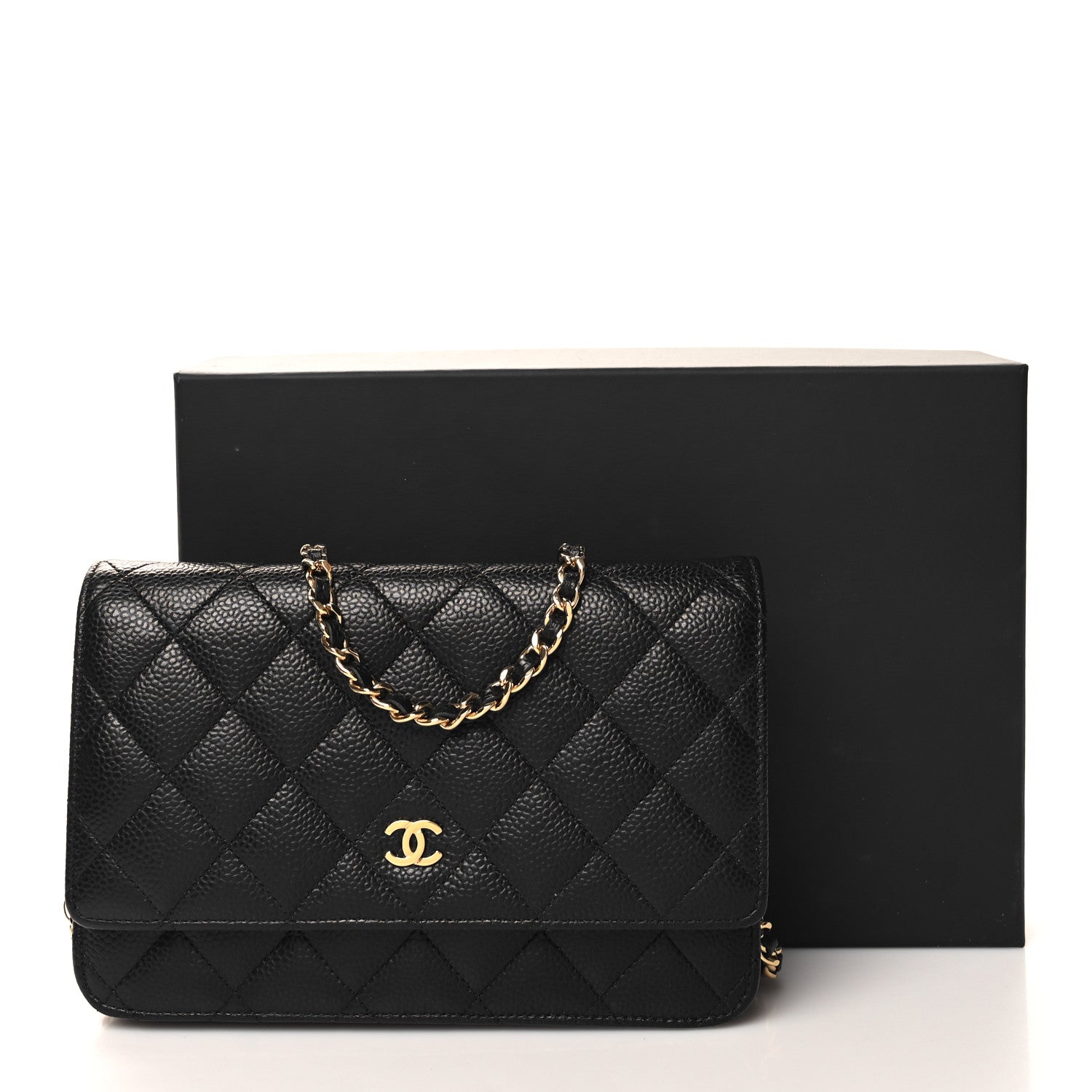 Chanel Caviar Quilted Wallet on Chain WOC Black 12 of 12