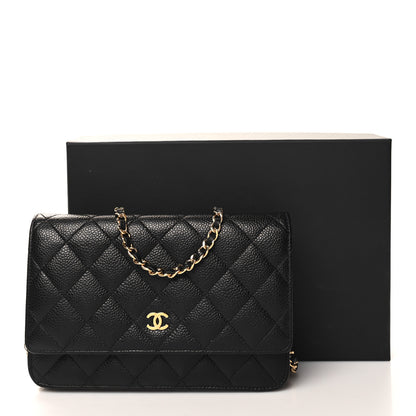 Chanel Caviar Quilted Wallet on Chain WOC Black 12 of 12