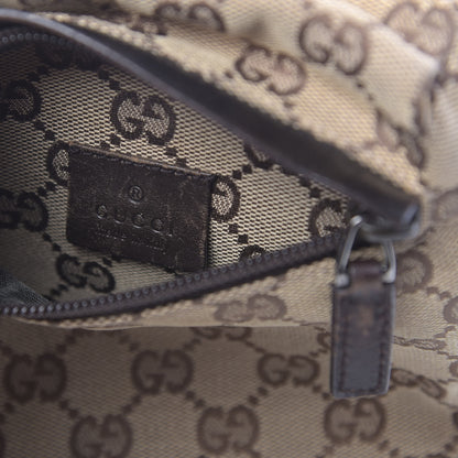 Gucci GG Monogram Double Pocket Belt Bag Dark Brown 6 of 12