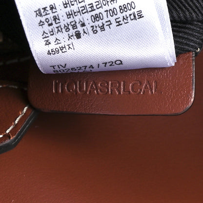 Burberry Calfskin Vintage Check Two Handle Title Bag Archive Beige 8 of 10