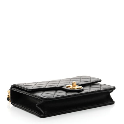 Chanel Goatskin Quilted Small Chic Pearls Flap Black 4 of 11