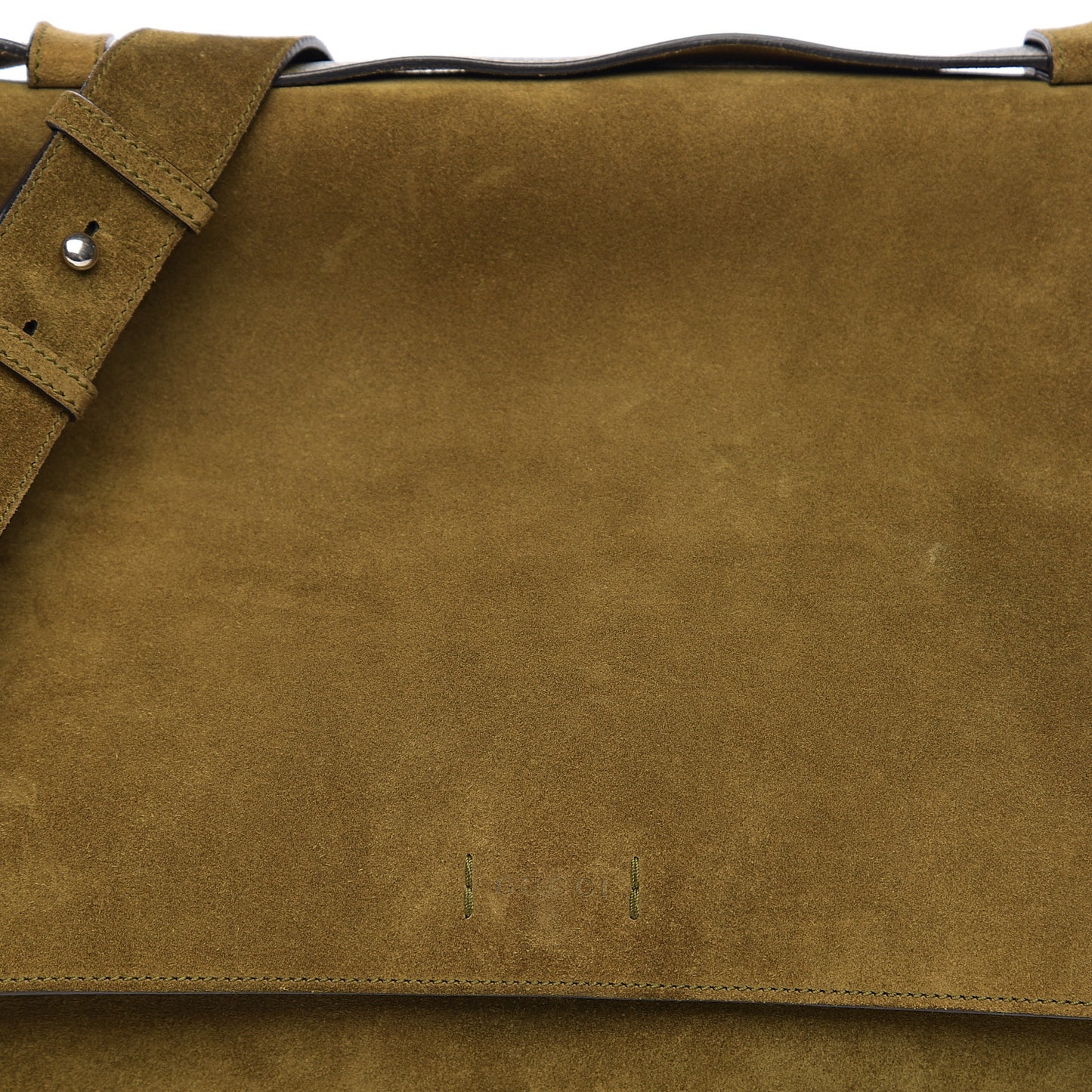 Suede Messenger Bag Militare