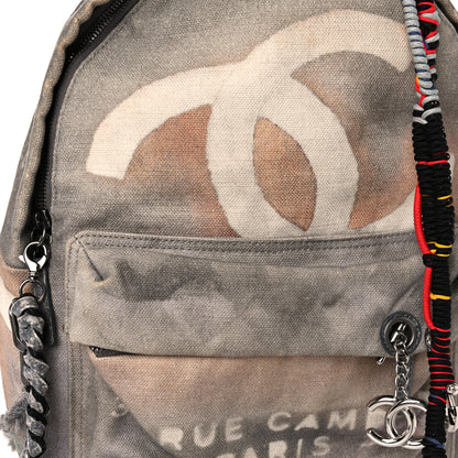 Chanel Graffiti Printed Canvas Medium Backpack Grey 16 of 17