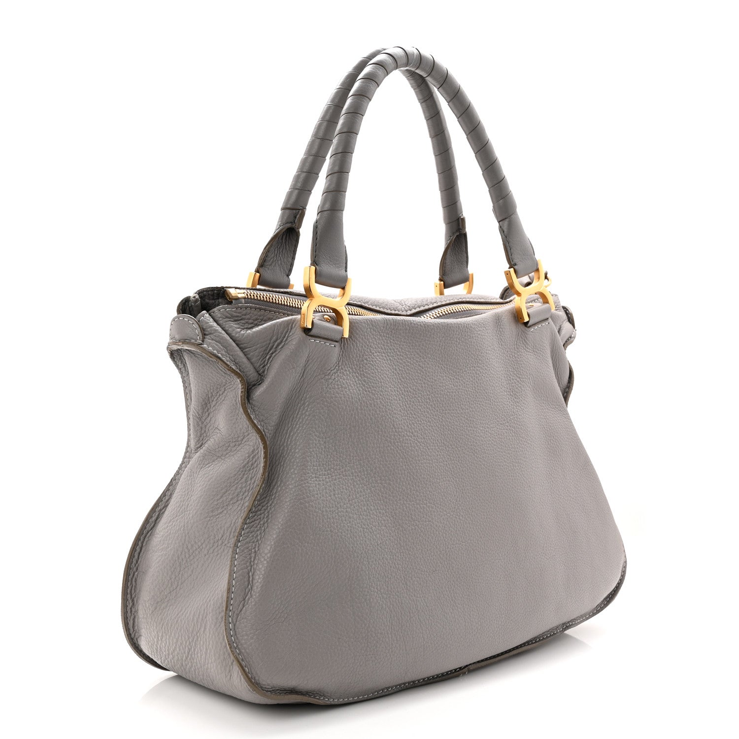 Chloe Calfskin Large Marcie Satchel Cashmere Grey 2 of 10
