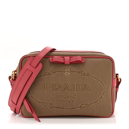 Prada Jacquard Logo Camera Bag Corda Peonia 1 of 10
