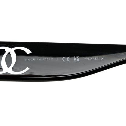 Chanel Acetate Nylon Polarized Cat Eye Sunglasses 5527 Black 6 of 7