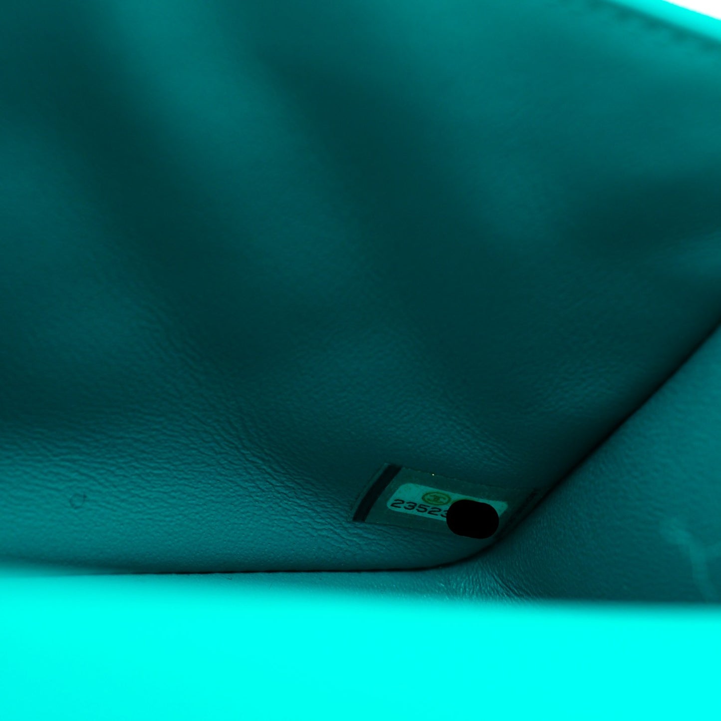 Lambskin Quilted Mini Rectangular Flap Turquoise