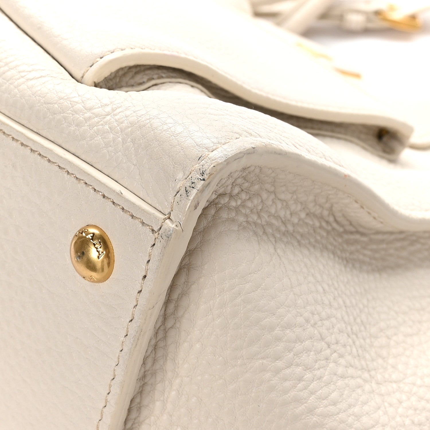 Prada Vitello Daino Shopping Tote Talco 9 of 11