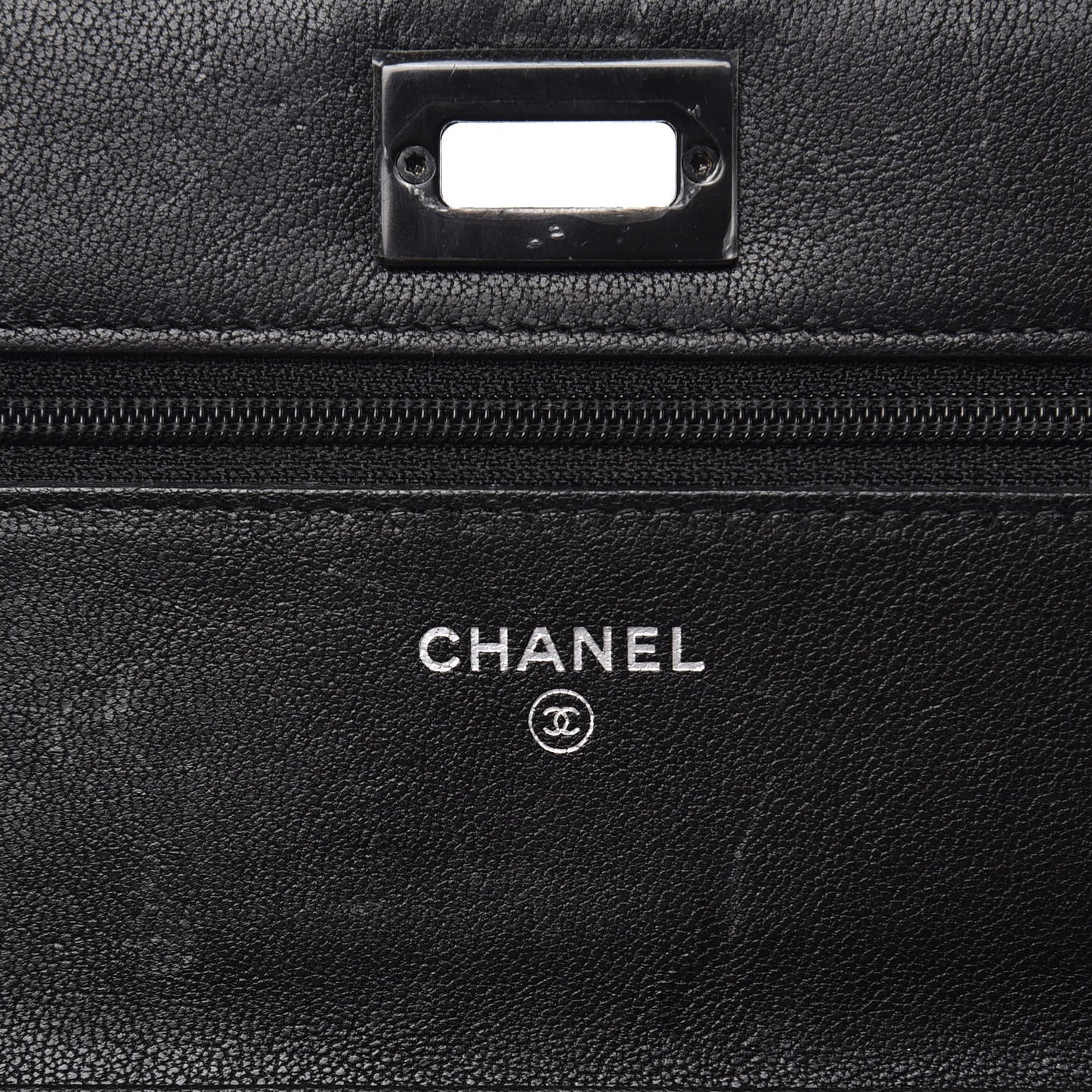 Sheepskin Chevron Reissue Wallet On Chain WOC So Black