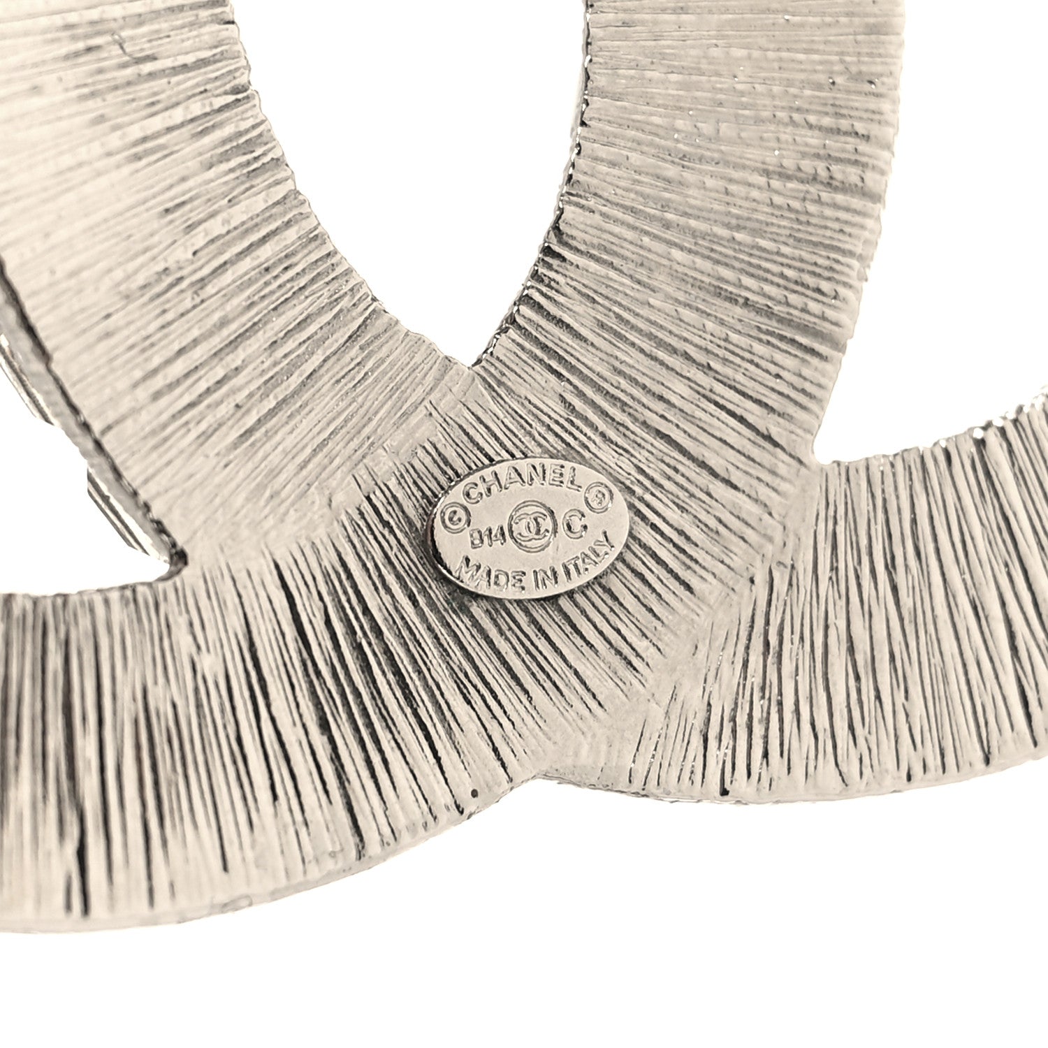 Chanel Baguette Crystal CC Brooch Silver 3 of 4