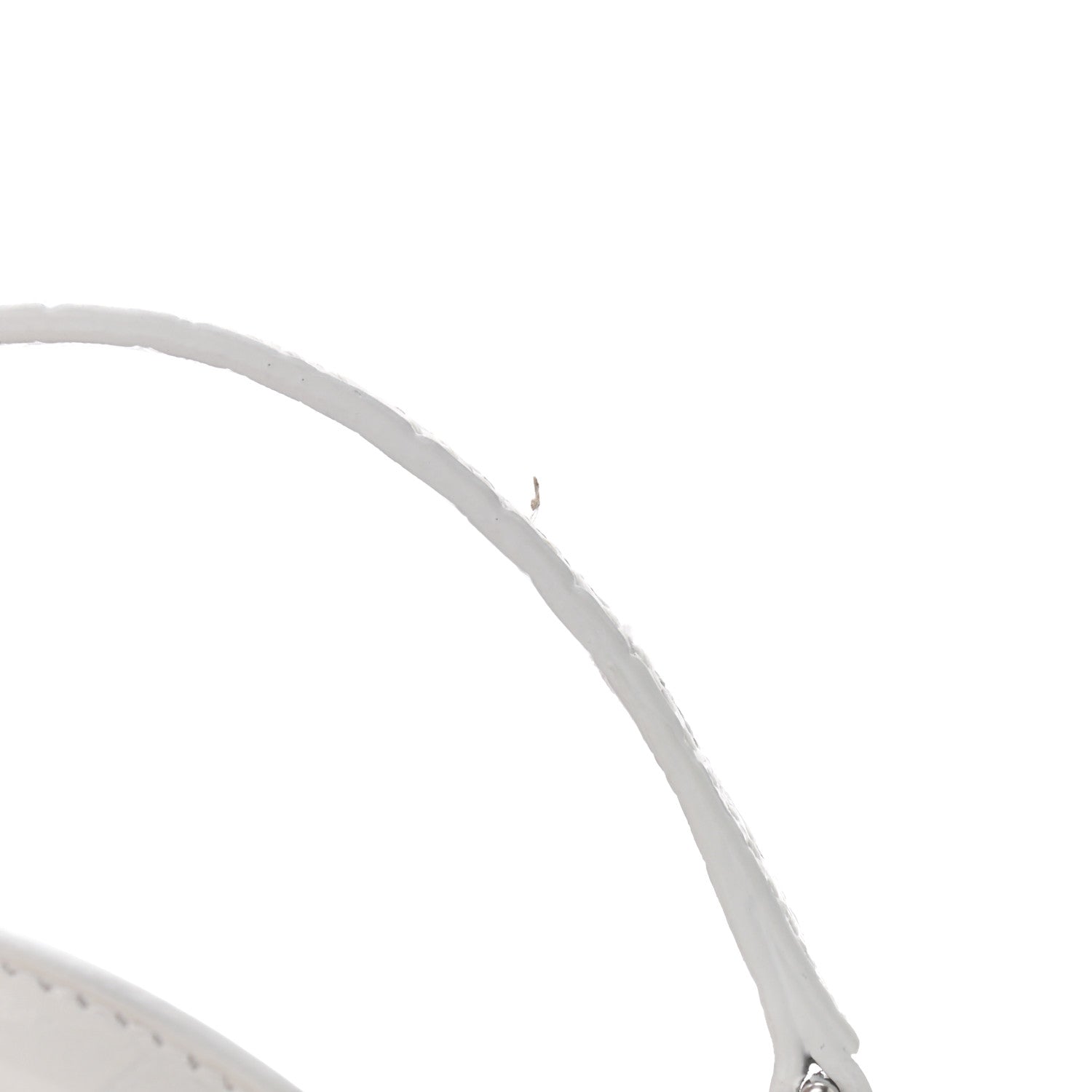 Balenciaga Shiny Calfskin Crocodile Embossed Hourglass Top Handle Bag XS White 12 of 12