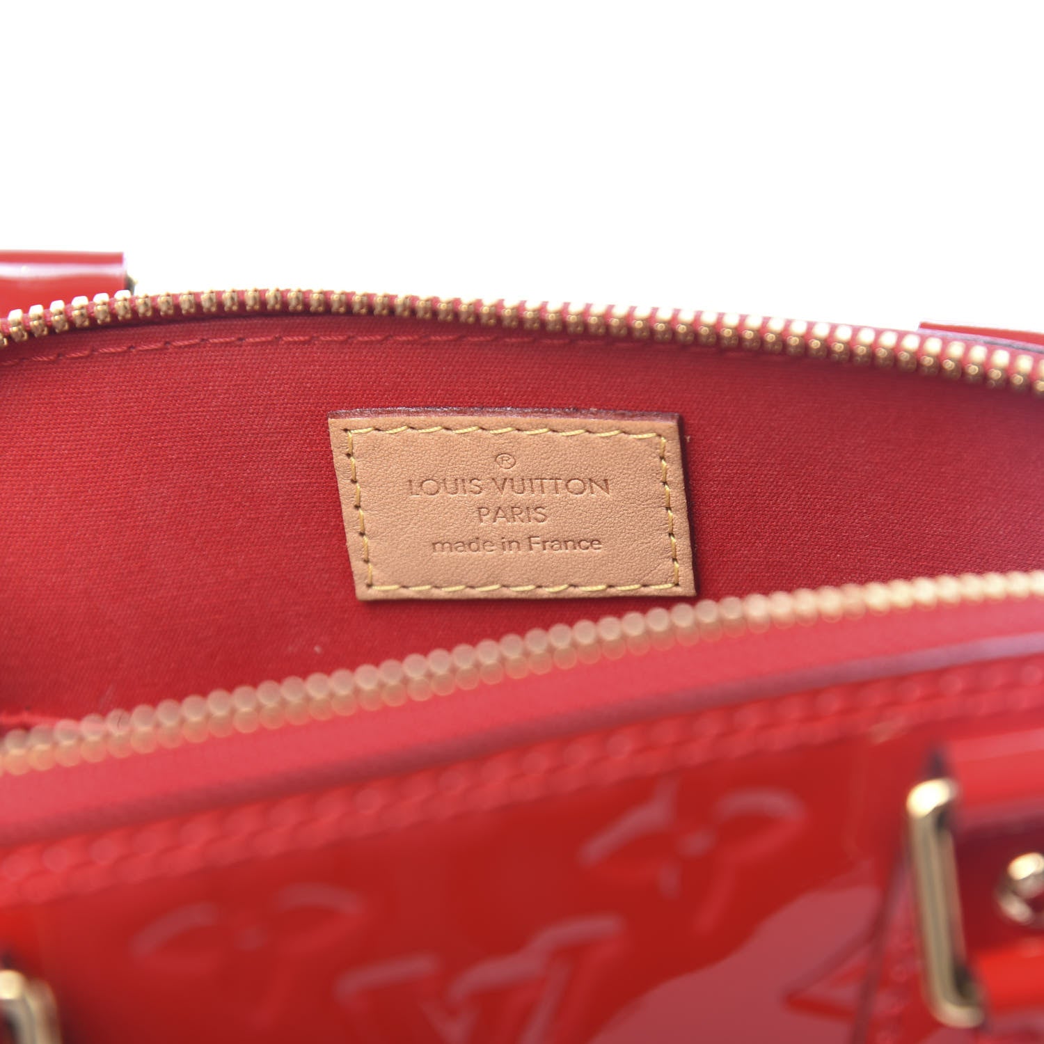 Louis Vuitton Vernis Alma BB Cherry 6 of 10