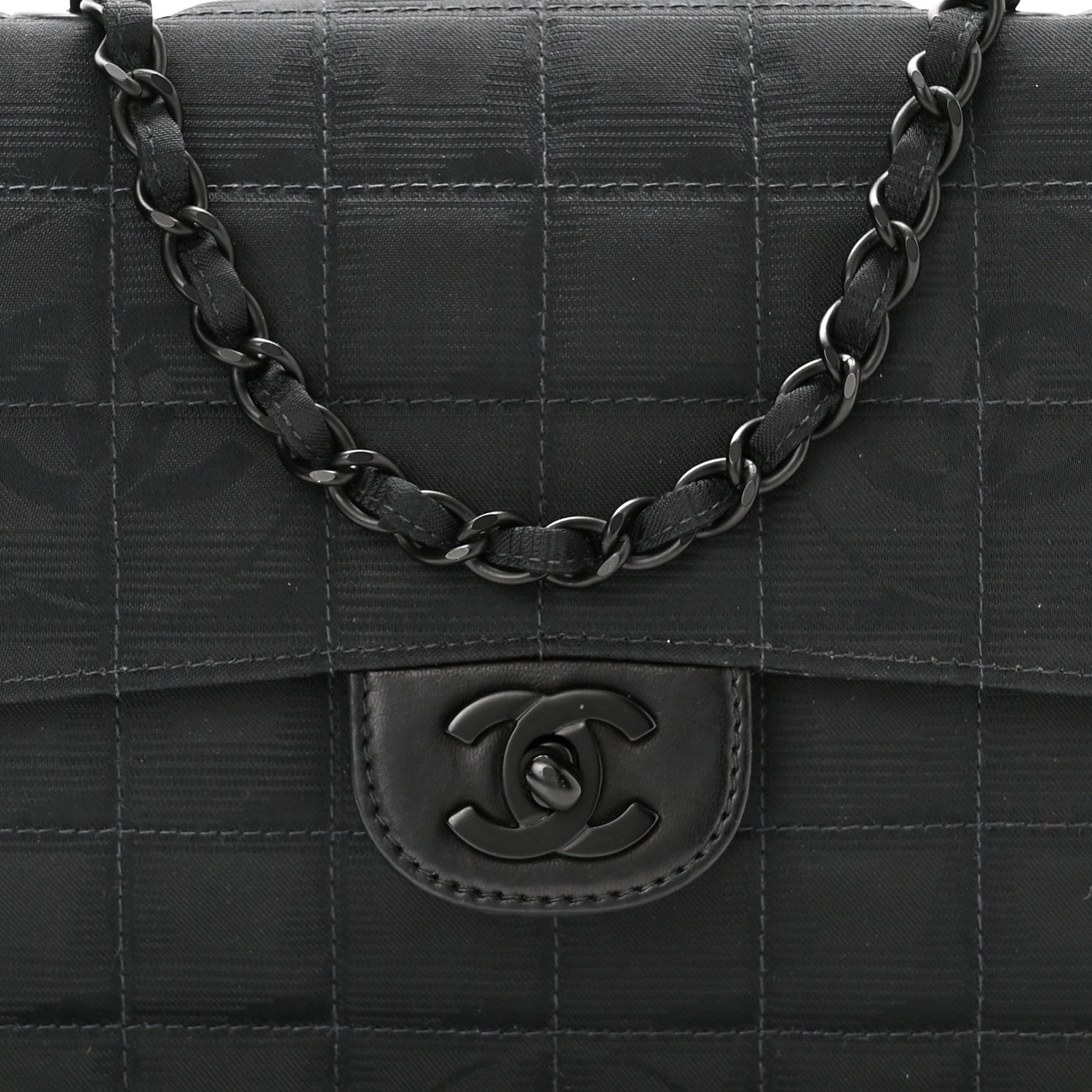 Chanel Nylon Medium Travel Flap Black 7 of 9