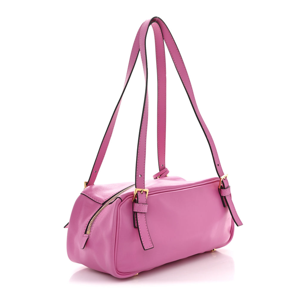 Versace Nappa Tag Bowling Bag Dragon Fruit 1849219 – FASHIONPHILE