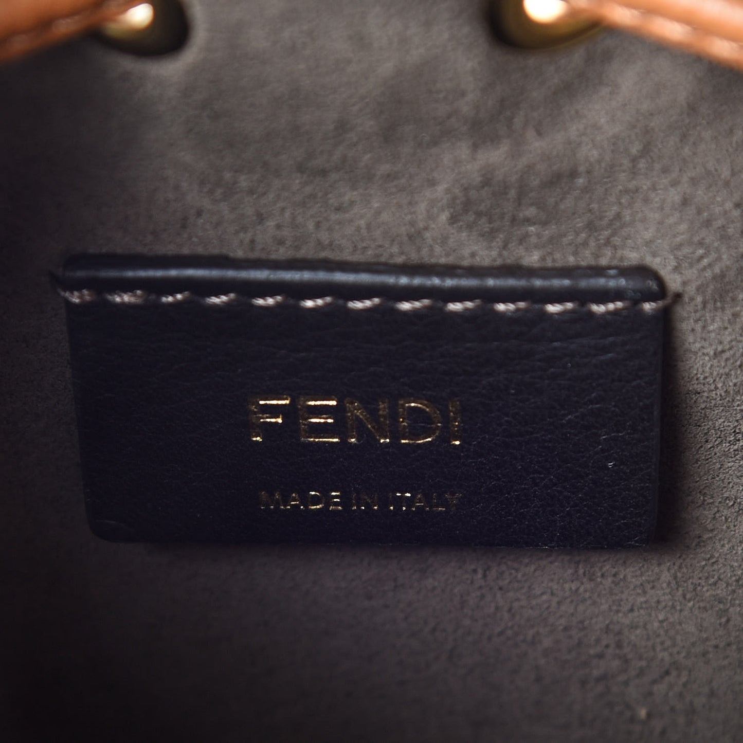 Vitello Cruise F is Fendi Mini Mon Tresor Bucket Bag Nocciola