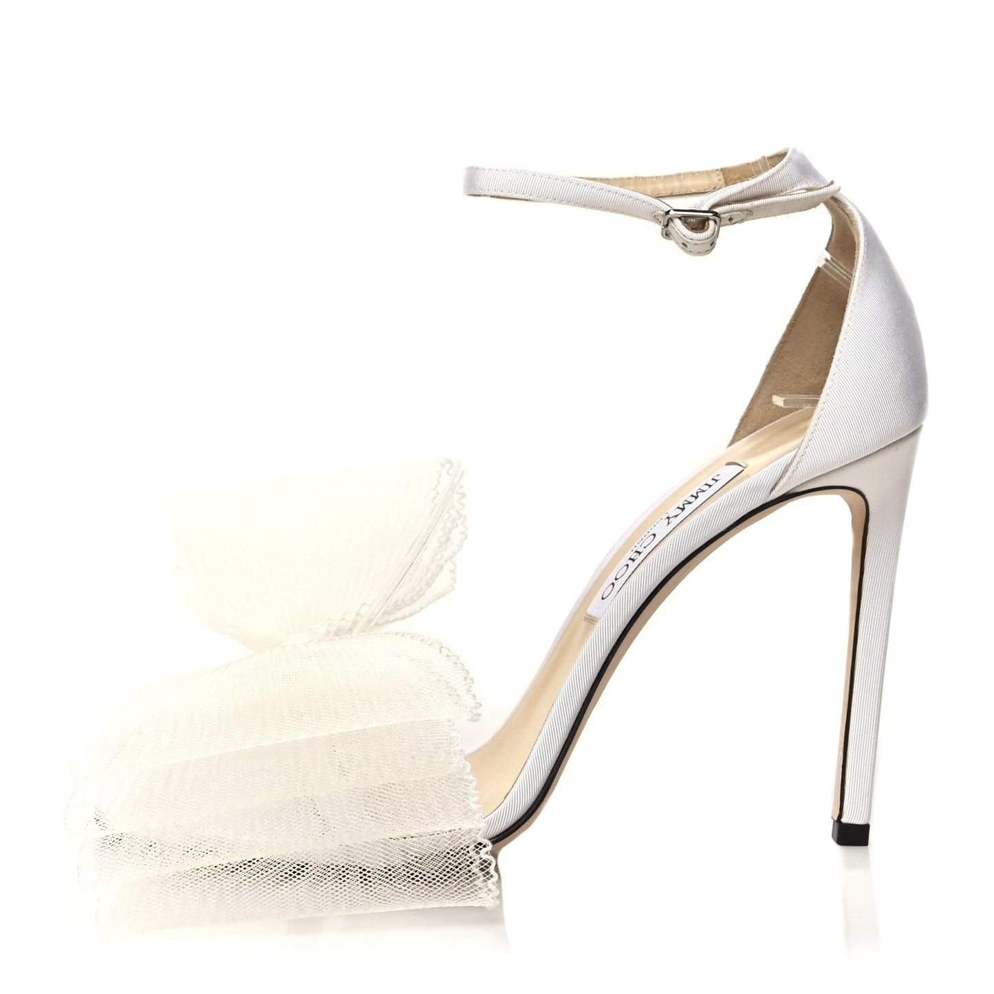 Grosgrain Asymmetric Mesh Fascinator Aveline 100 Bow Sandals 41 Latte