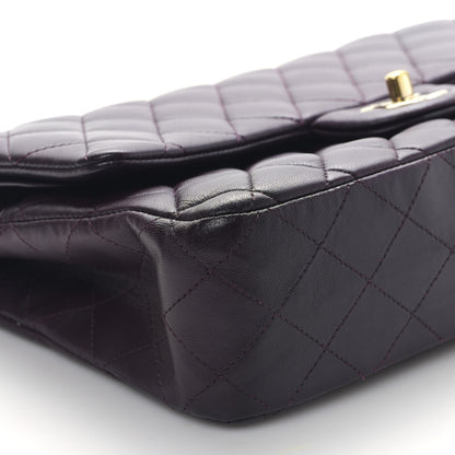 Chanel Lambskin Quilted Medium Double Flap Dark Purple 8 of 9