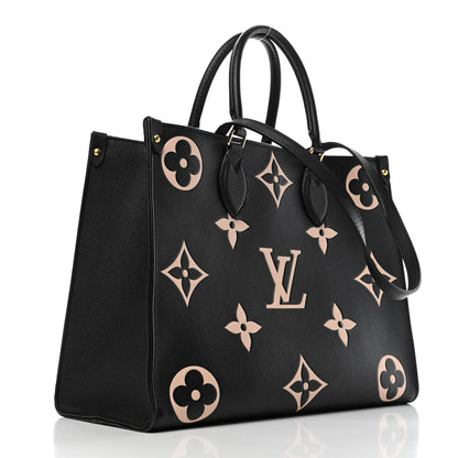 Louis Vuitton Empreinte Monogram Giant Onthego MM Black Beige 2 of 4