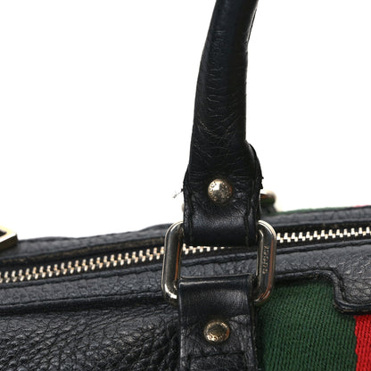 Gucci Calfskin Vintage Web Medium Boston Black 13 of 17