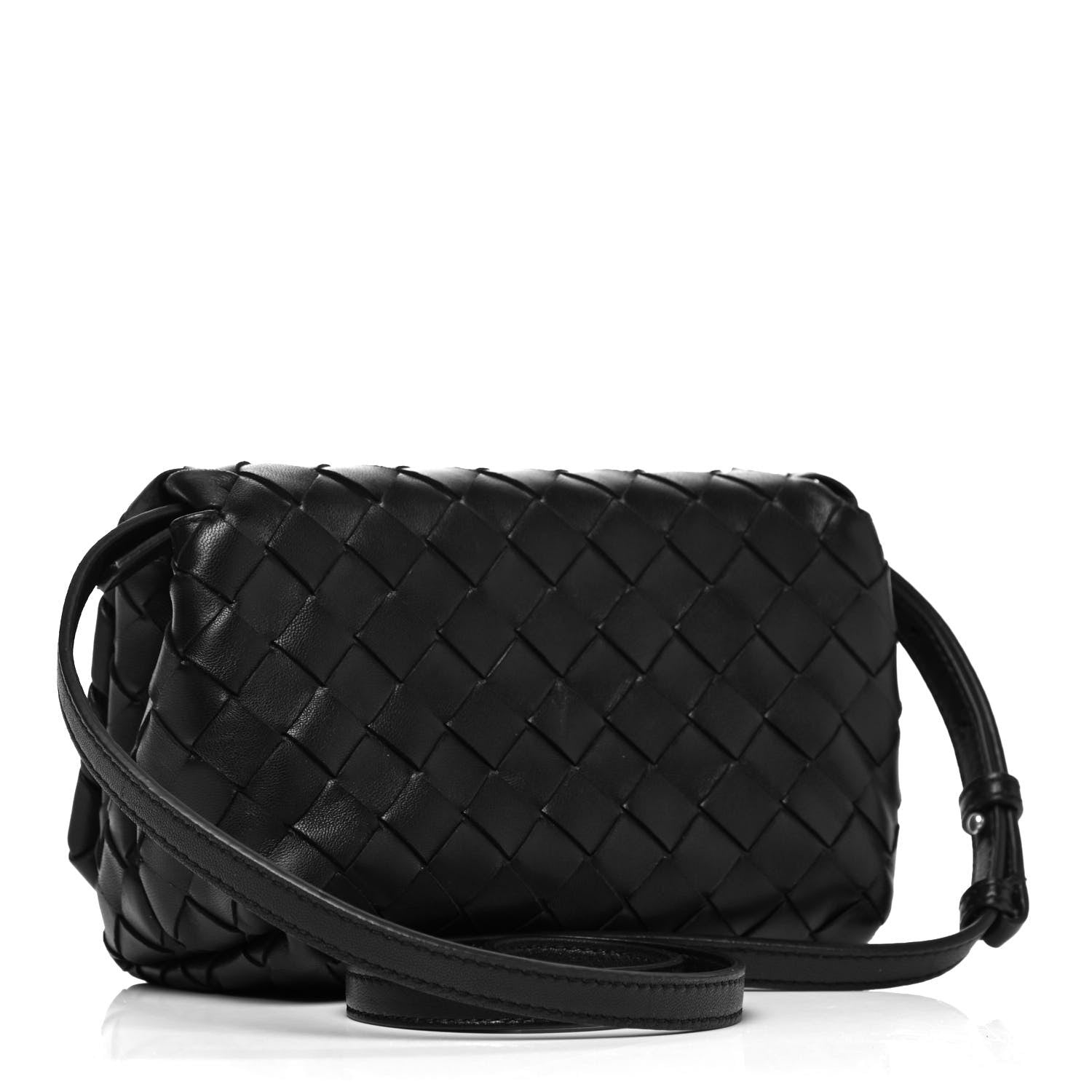 Bottega Veneta Nappa Intrecciato Mini Crossbody Black 2 of 8