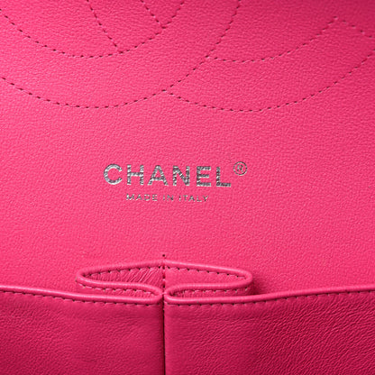 Chanel Lambskin Quilted Jumbo Double Flap Dark Pink 6 of 21