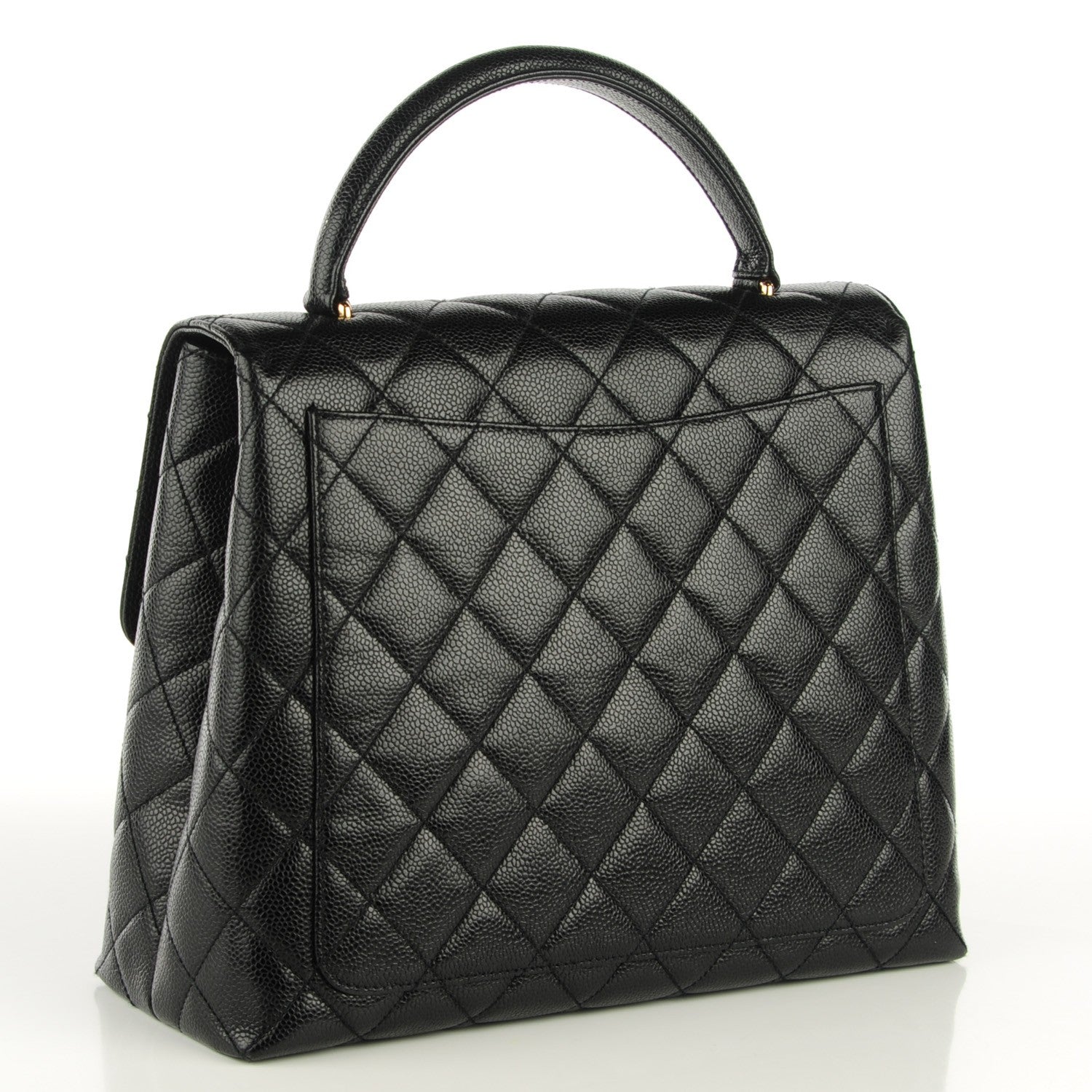 Chanel Caviar Quilted Jumbo Kelly Flap Black 3 of 9