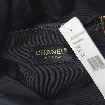 Chanel Lambskin Stitched Wood Handle Bag Black 6 of 10