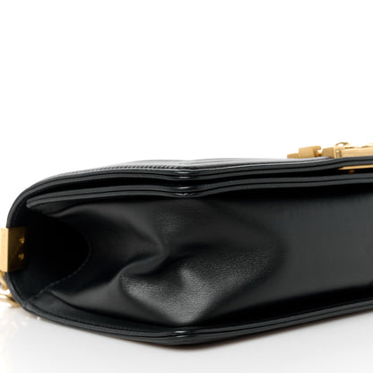 Chanel Caviar Suede Calfskin Chevron Medium Boy Flap Black 9 of 10