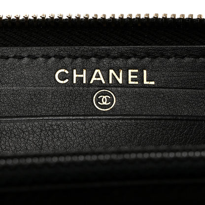 Chanel Caviar Quilted In & Out Zip Around Wallet Black 6 of 8