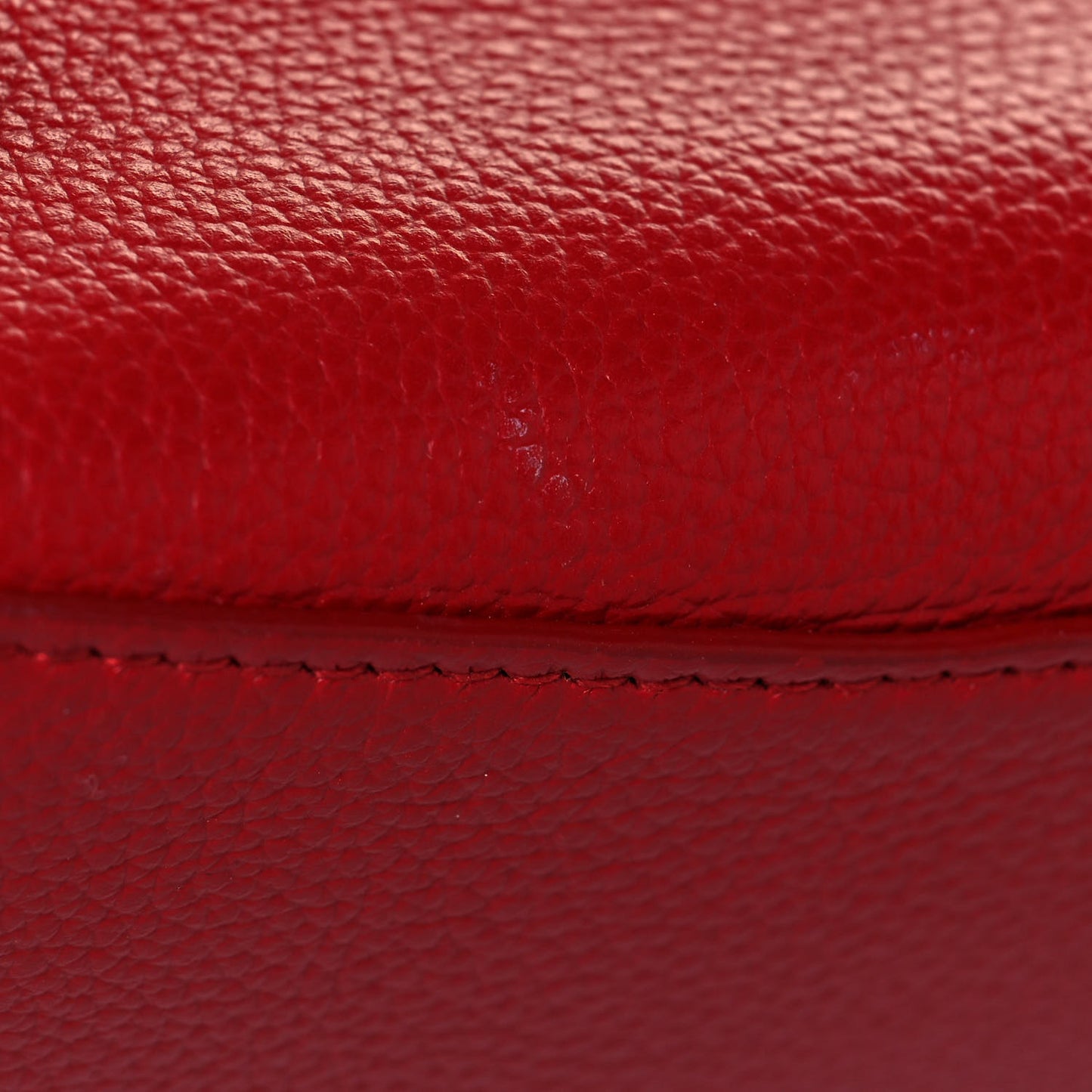 Grained Calfskin Neo Classic Gold Hardware Nano City Crossbody Medium Red