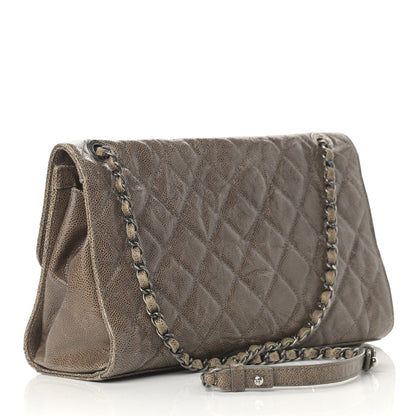 Chanel Crumpled Grained Calfskin Jumbo CC Crave Flap Beige 3 of 15