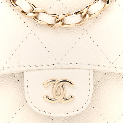 Chanel Caviar Quilted Mini Clutch With Chain White 9 of 12