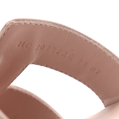 Hermes Epsom Oran Sandals 38 Rose Porcelaine 8 of 9