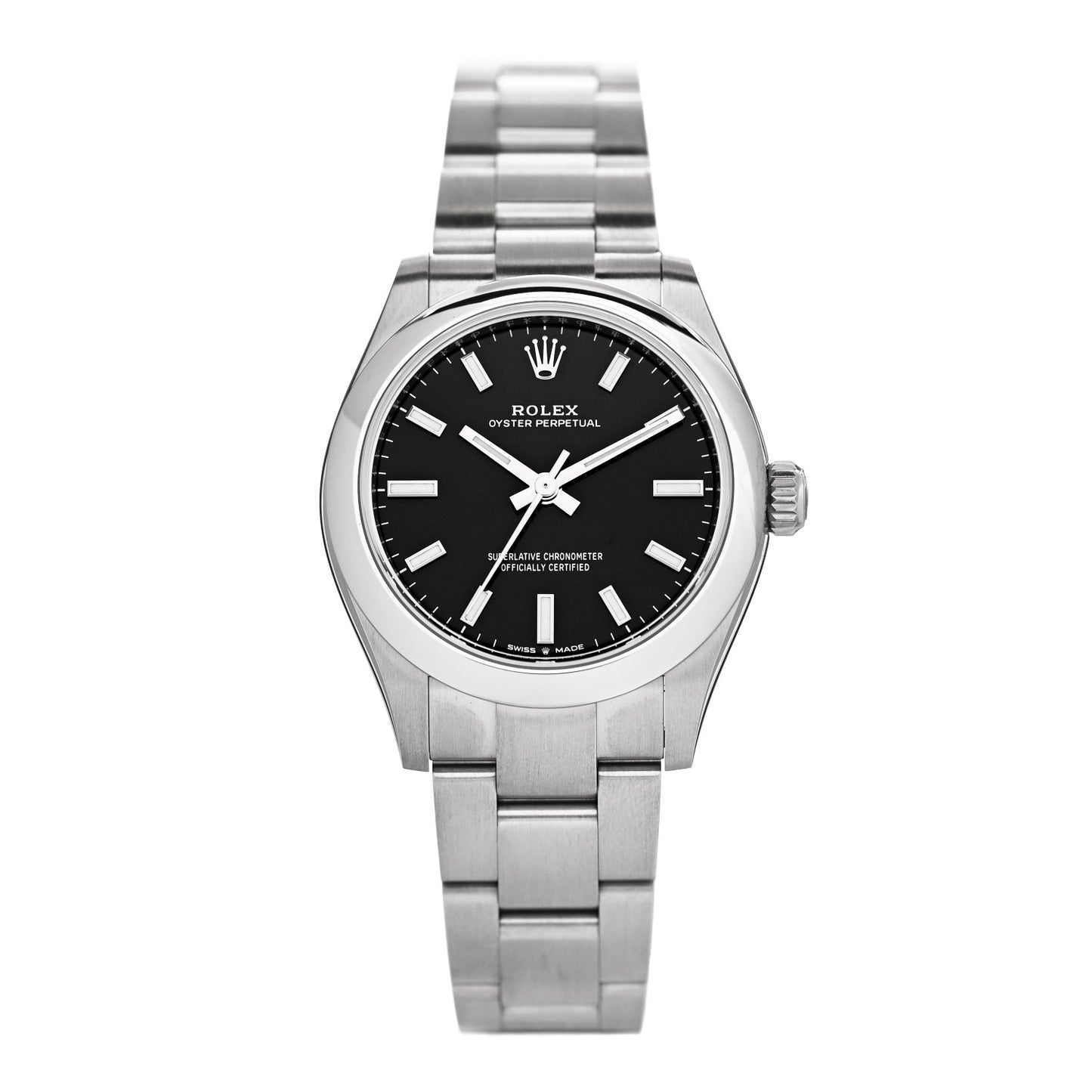 Stainless Steel 31mm Oyster Perpetual Watch Bright Black 277200