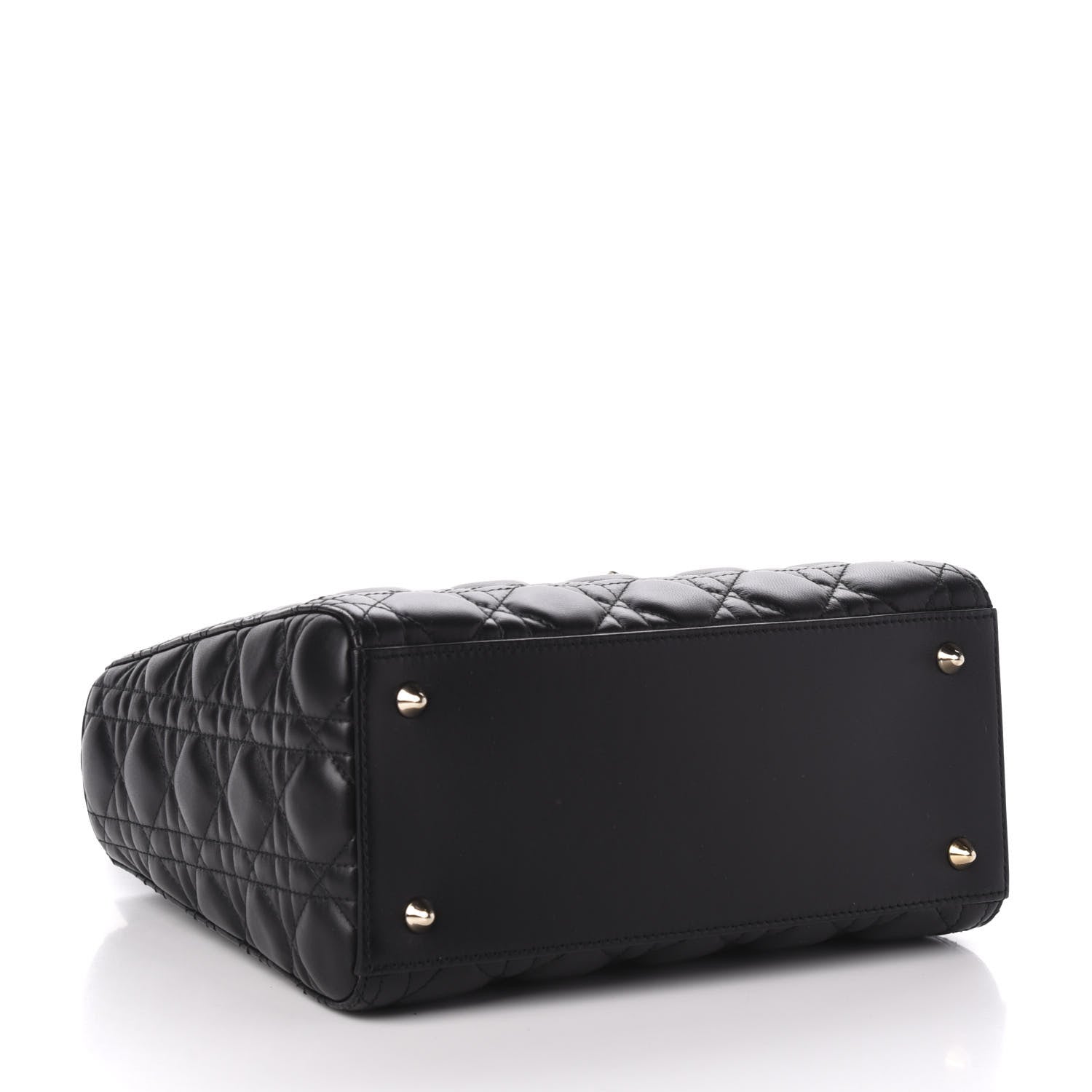Christian Dior Lambskin Cannage Medium Lady Dior Black 4 of 11