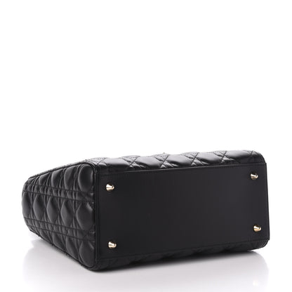 Christian Dior Lambskin Cannage Medium Lady Dior Black 4 of 11
