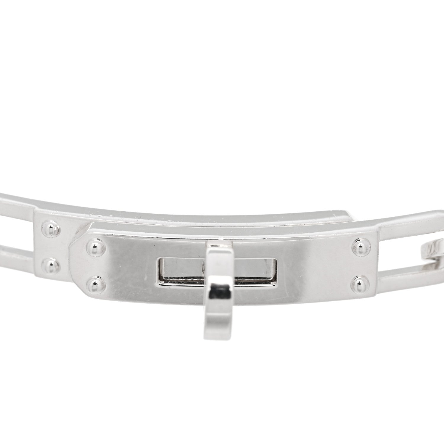Hermes Sterling Silver Kelly Double Chaine Bracelet 3 of 4