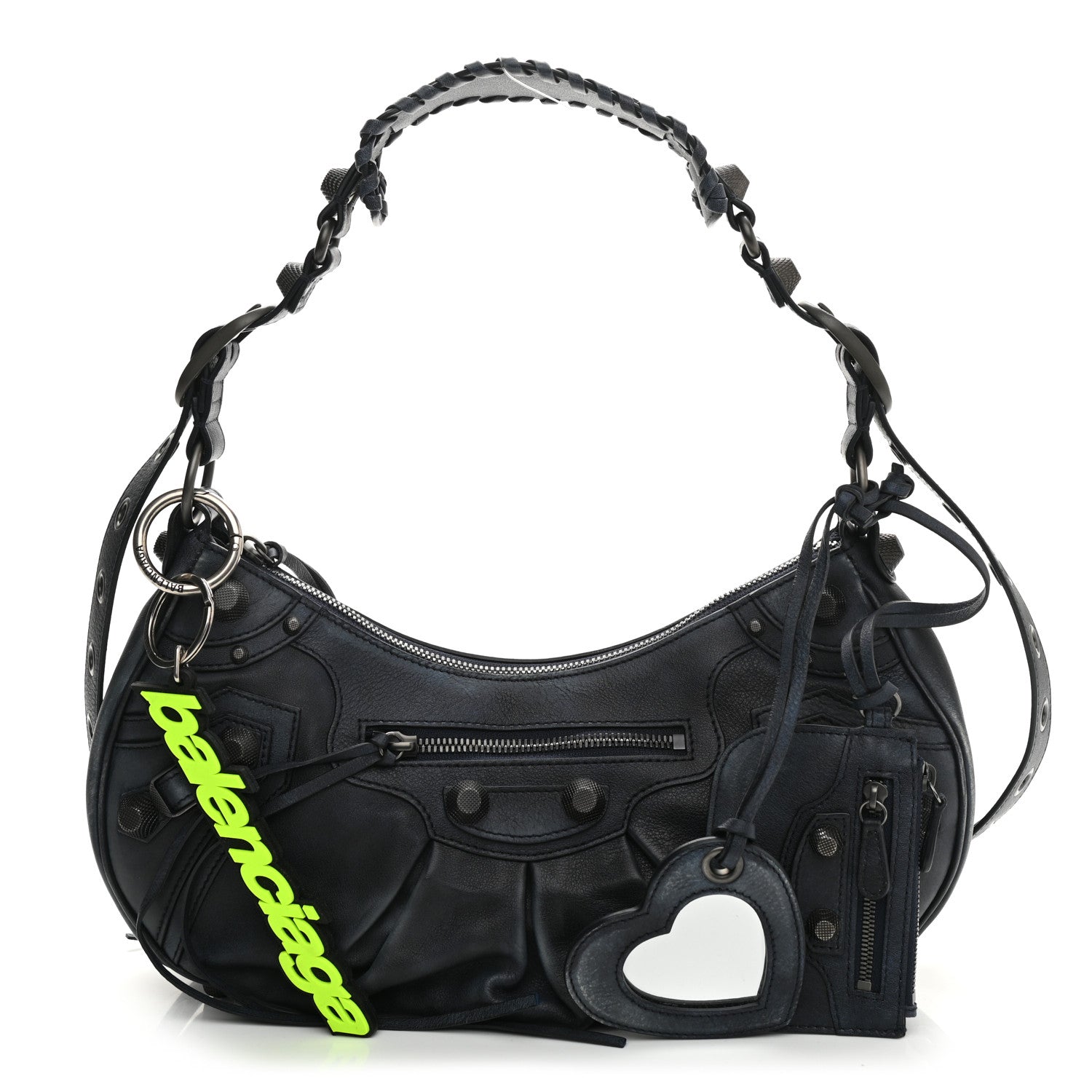 Balenciaga Used Calfskin Small Le Cagole Shoulder Bag Navy 1 of 9