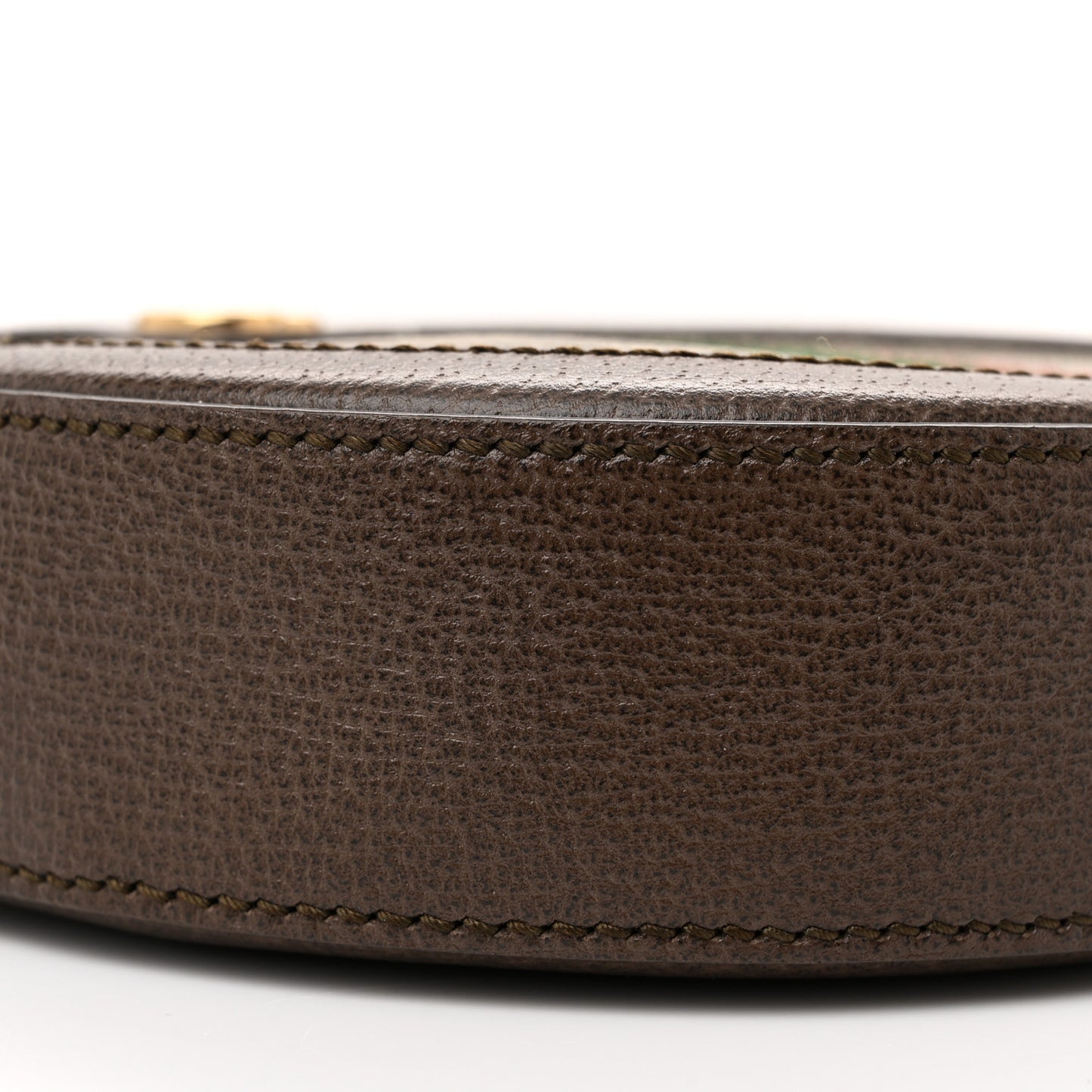 GG Supreme Monogram Web Mini Ophidia Round Shoulder Bag Brown