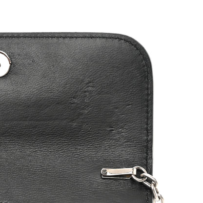 Balenciaga Metallic Extra Supple Calfskin Crocodile Embossed Gossip Wallet On Chain Silver 11 of 16