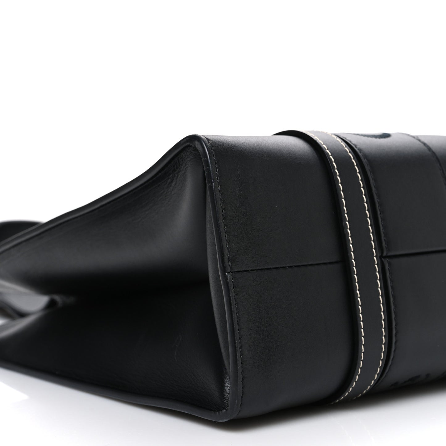 Calfskin Medium Woody Tote Black