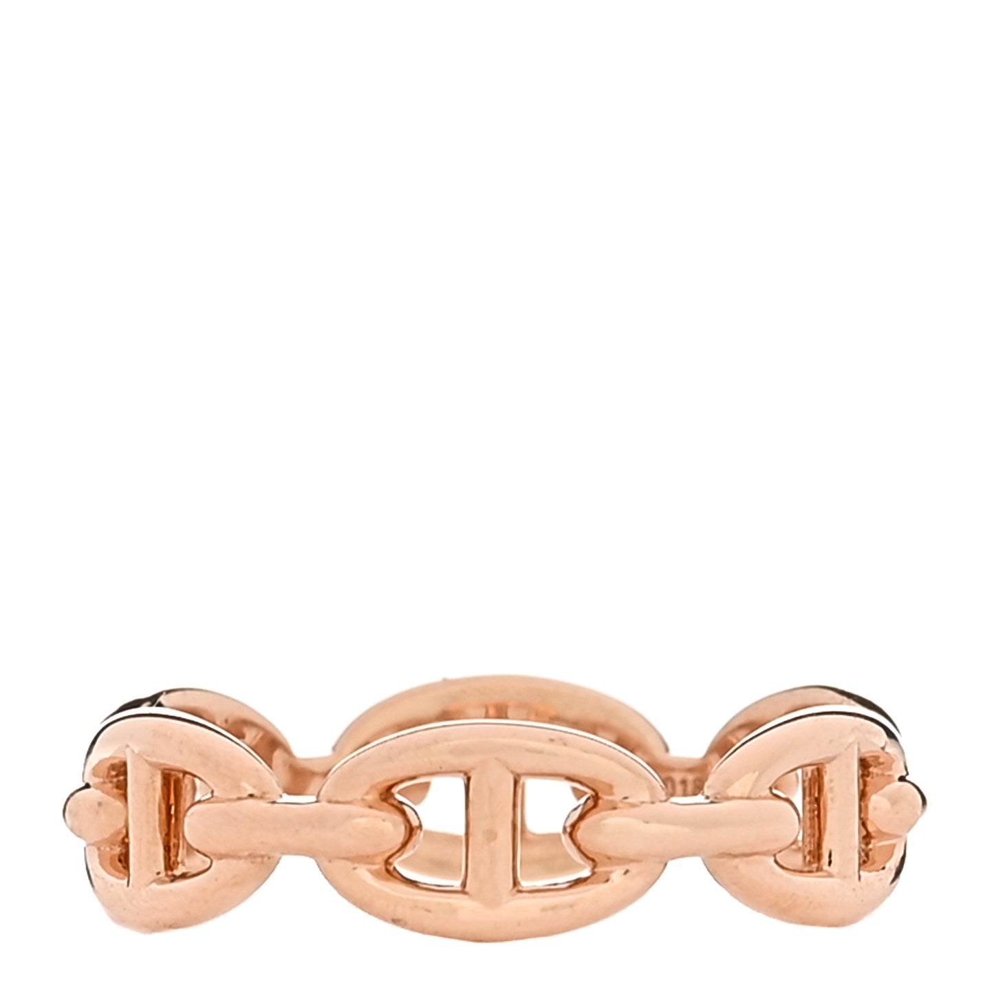 18K Rose Gold PM Chaine d'Ancre Enchainee Ring 59 8.75