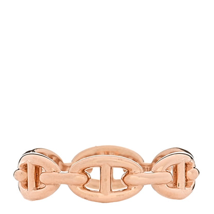 Hermes 18K Rose Gold PM Chaine d'Ancre Enchainee Ring 59 8.75 3 of 6