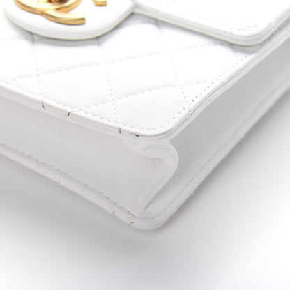 Chanel Lambskin Quilted Chic Pearls Flap White 9 of 11