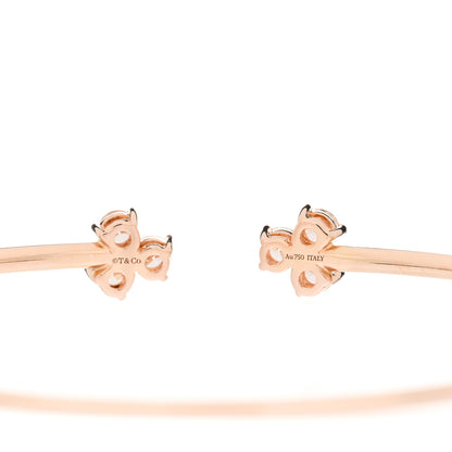 Tiffany 18K Rose Gold Diamond Aria Wire Bracelet 3 of 4