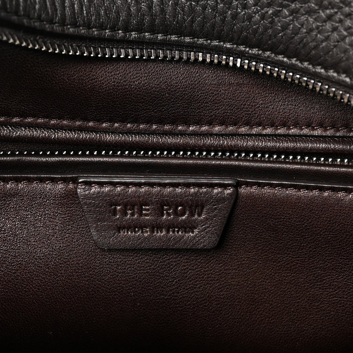 The Row Matte Grained Calfskin India 15.75 Wood Brown 6 of 10